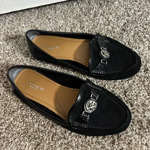 Coach Women's Black Loafers with Silver Accent Size 7 - Picture 15 of 15